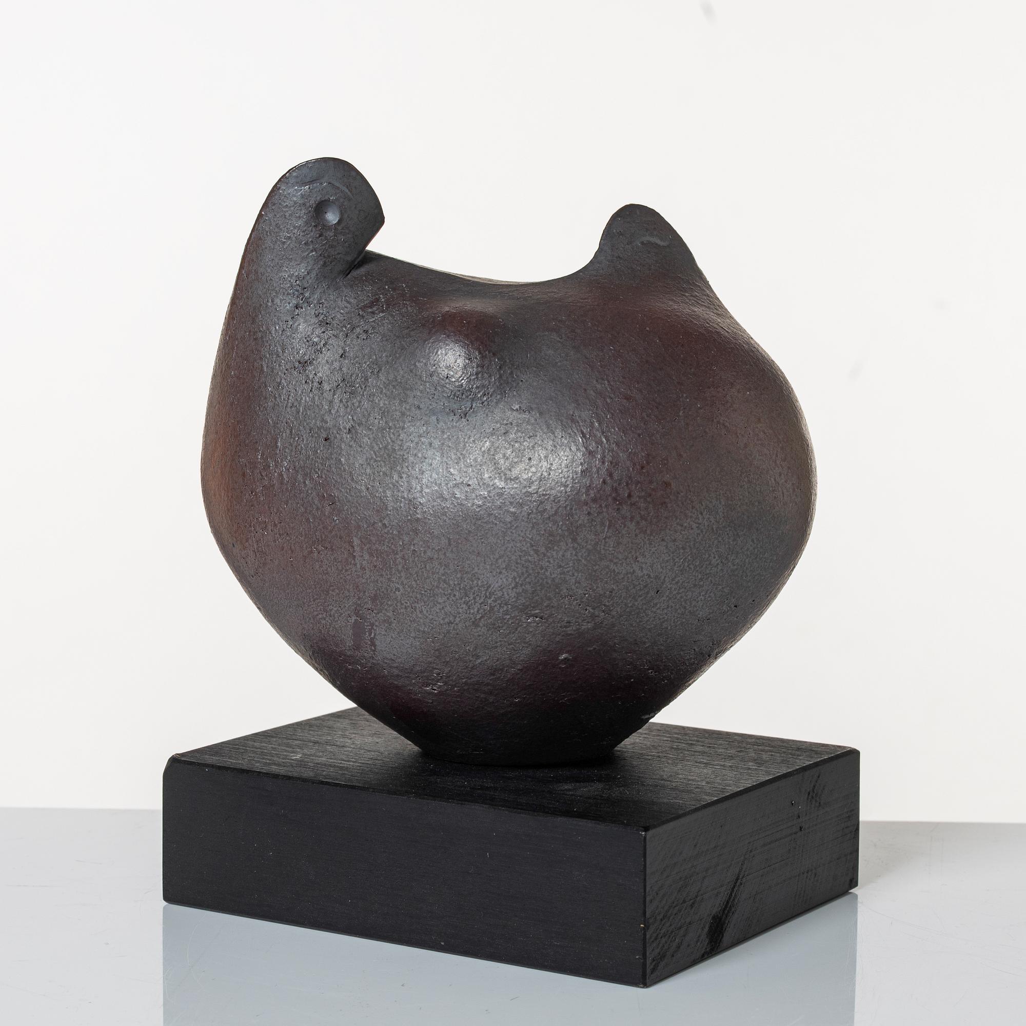 Claes Thell, skulpturer, 2 st, signerade.