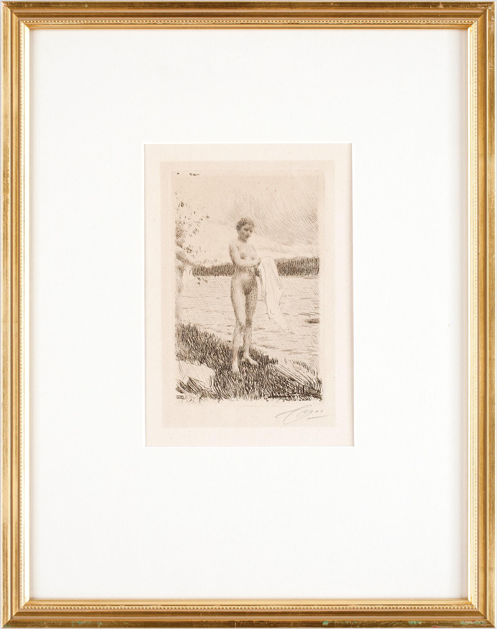 ANDERS ZORN, etsning, sign o dat.