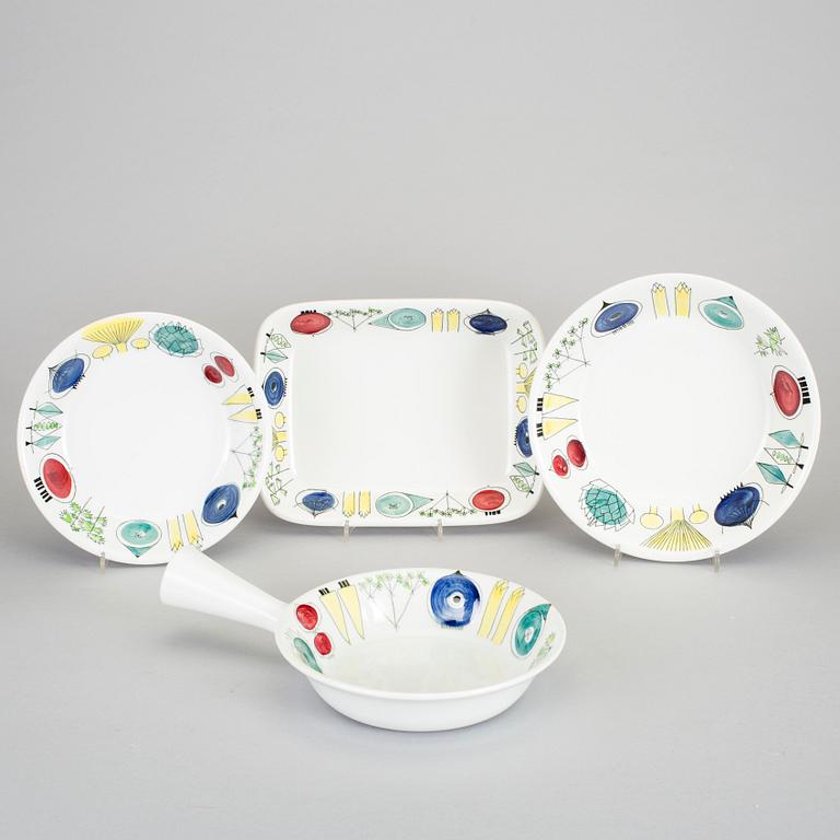 SERVISPORSLIN, 10 delar, "Picknick", Marianne Westman, Rörstrand, i produktion 1956-1969.