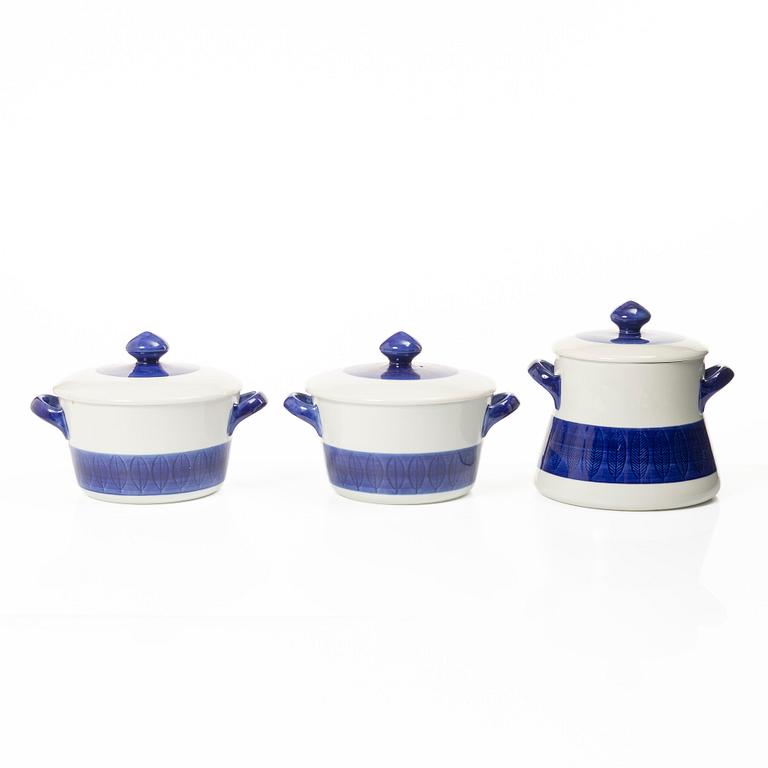 Hertha Bengtson, Dinner service, 55 pieces, porcelain, “Koka Blå”, Rörstrand.