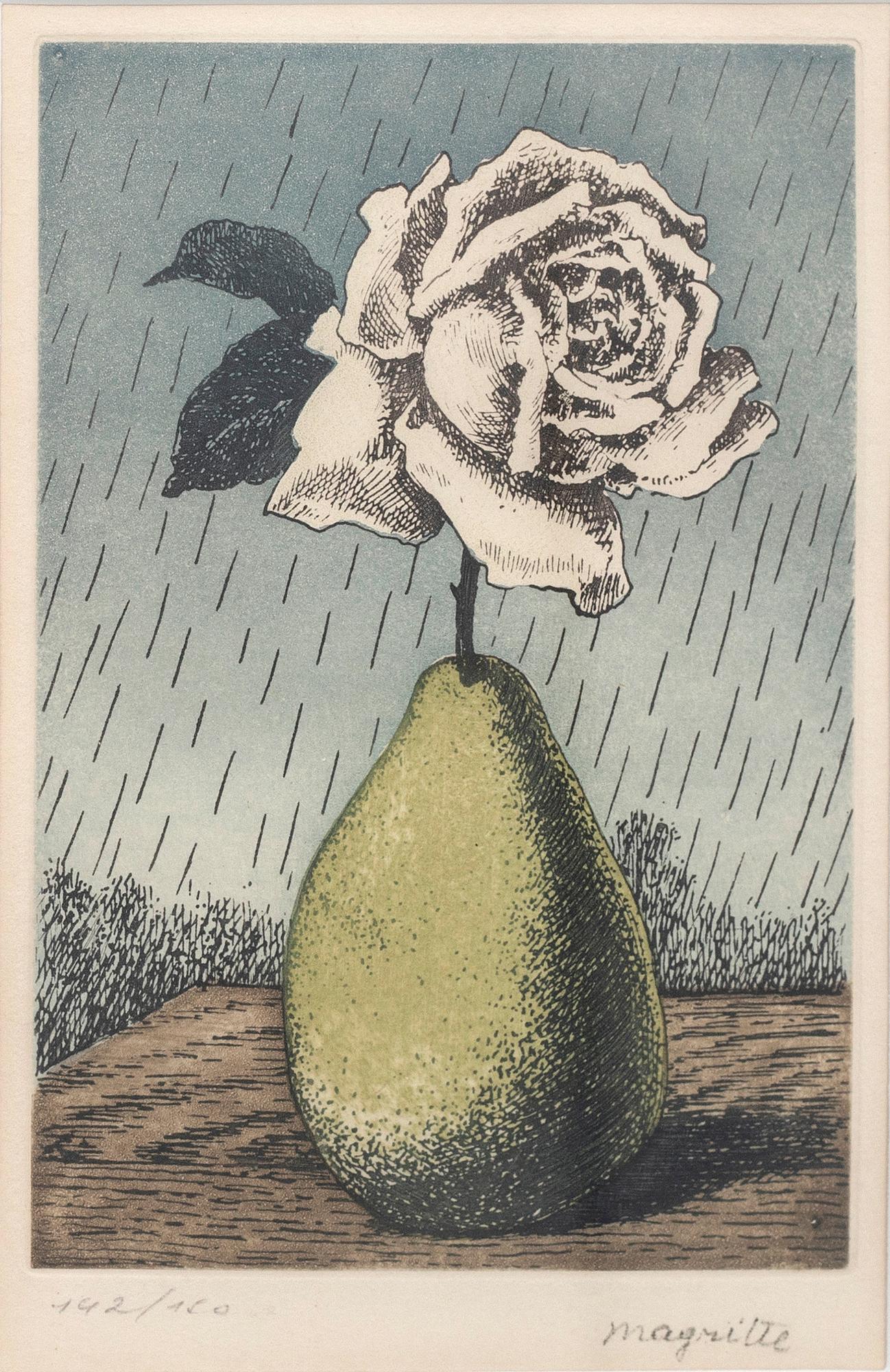 René Magritte, after, "Poire et rose”.