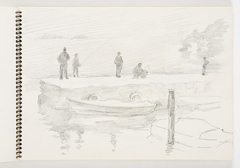 Lotte Laserstein, 4 skissböcker med blyertsteckningar.