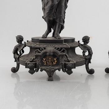 A pair of Empire style candelabras, second half of the 19th century.