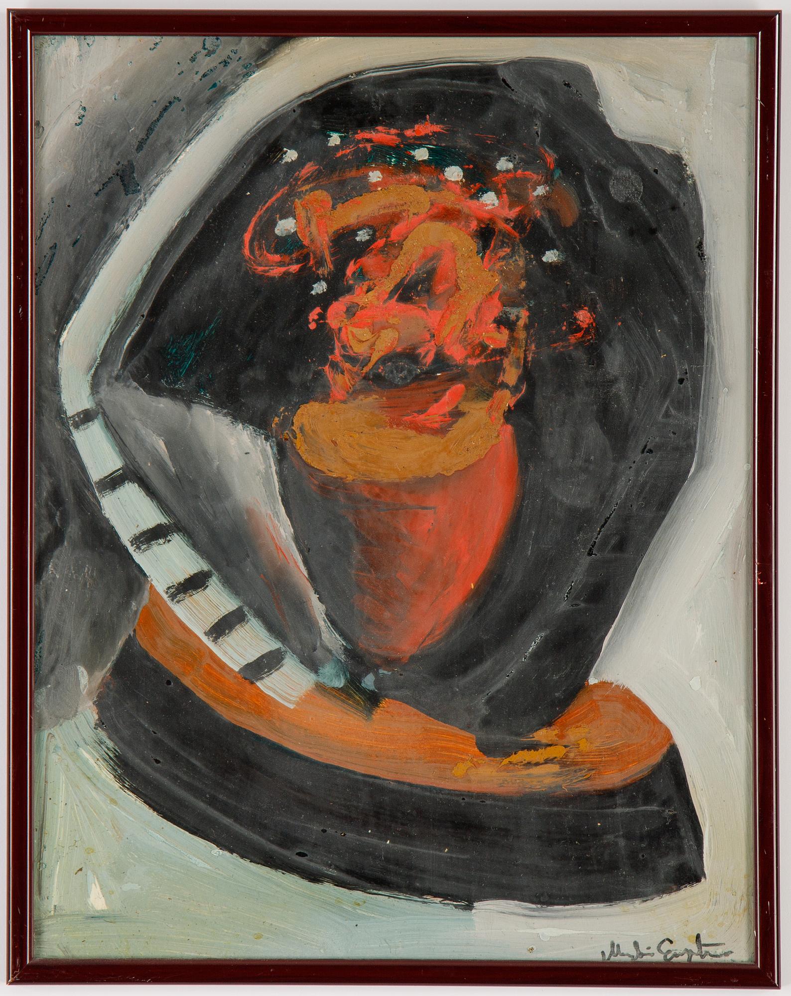 Martin Engström, olja på pannå, signerad.