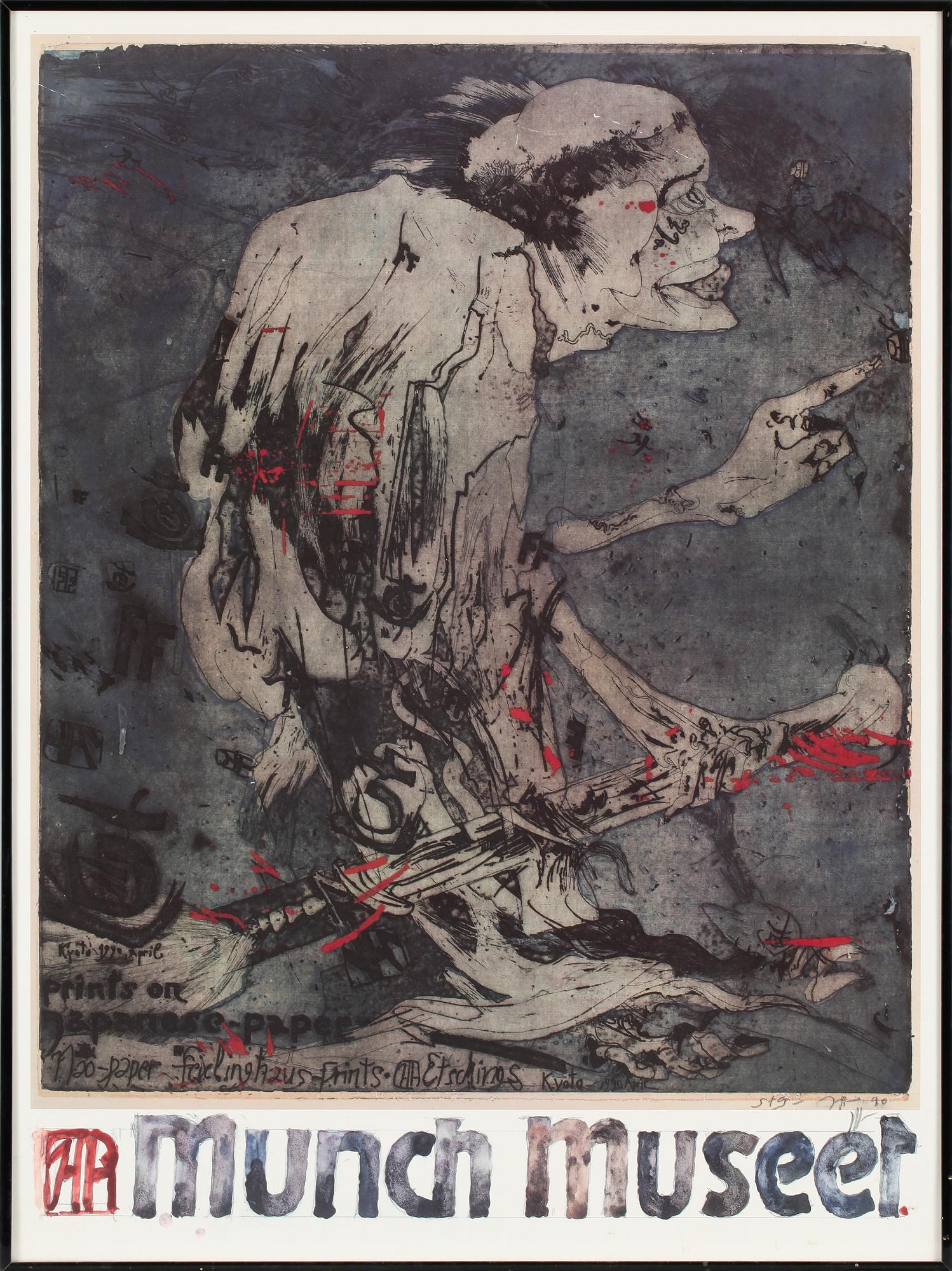 HORST JANSSEN, affisch samt två grafiska blad, sign/sign  i trycken.