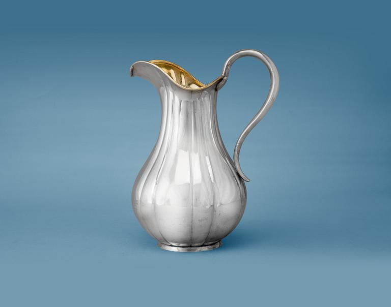 A WINE PITCHER, Ovchinnikov Moscow 1860-70 s. Height 30 cm, weight 1252 g.