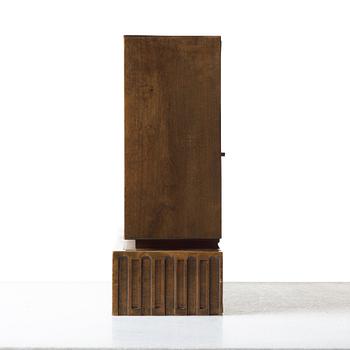 Axel Einar Hjorth, a stained birch "Caesar" mantel clock, Nordiska Kompaniet, Sweden 1920-30's.