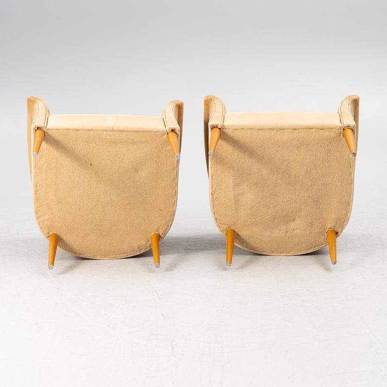Marie Norell-Möller, a pair armchairs, "Cicci", Norell Furniture.