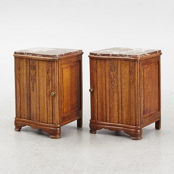A pair of bedside tables, 1920's/30's.