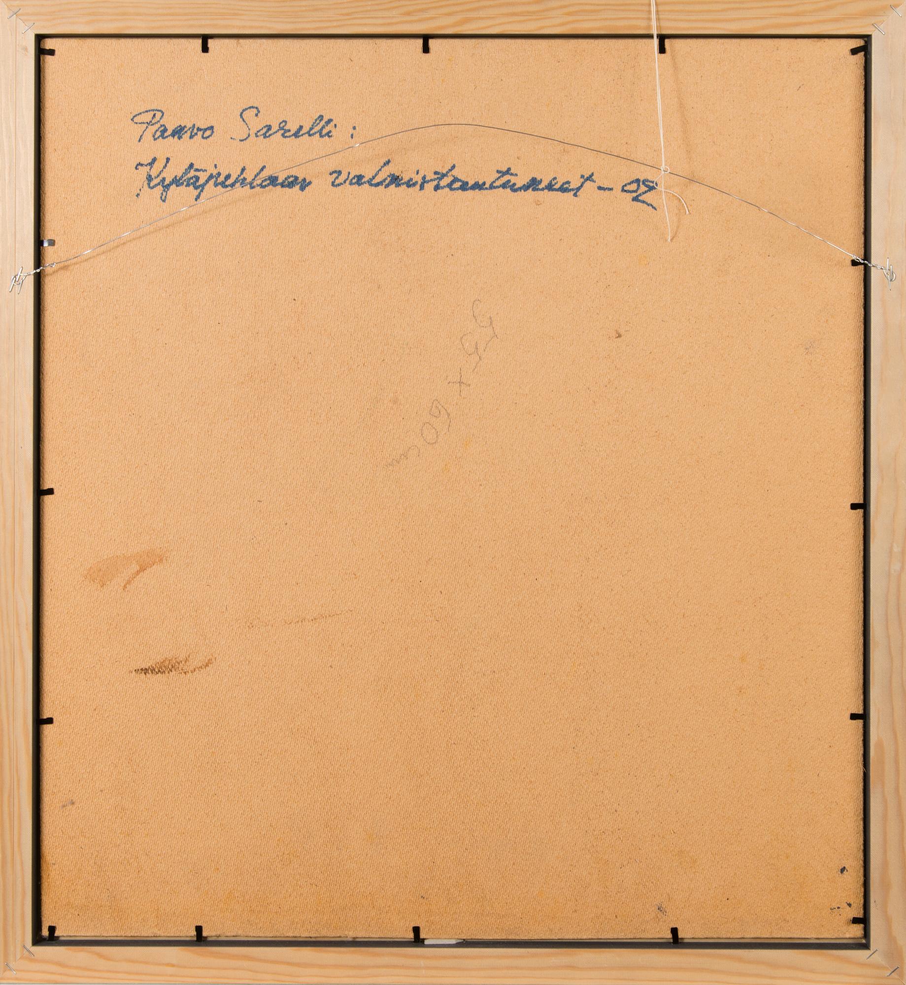 PAAVO SARELLI, öljy levylle, signeerattu ja päivätty -02.