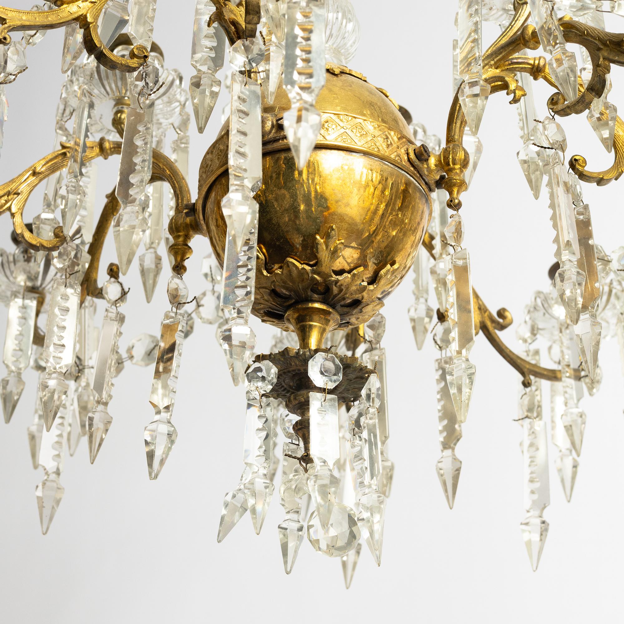 Chandelier, late 19th-century, Oscar II period.