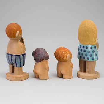 4 stoneware figurines called Adam and Eve, Lisa Larson for Gustavsberg 1972-1980.