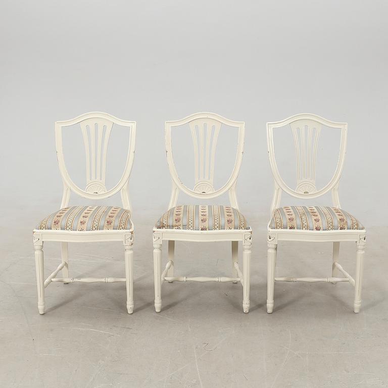 Dining set, 7 pieces, Gustavian style, mid-20th century.