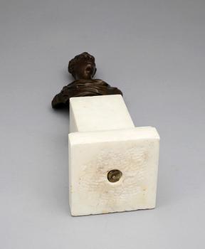 PORTRÄTTBYST, brons, 1800-talets andra hälft.