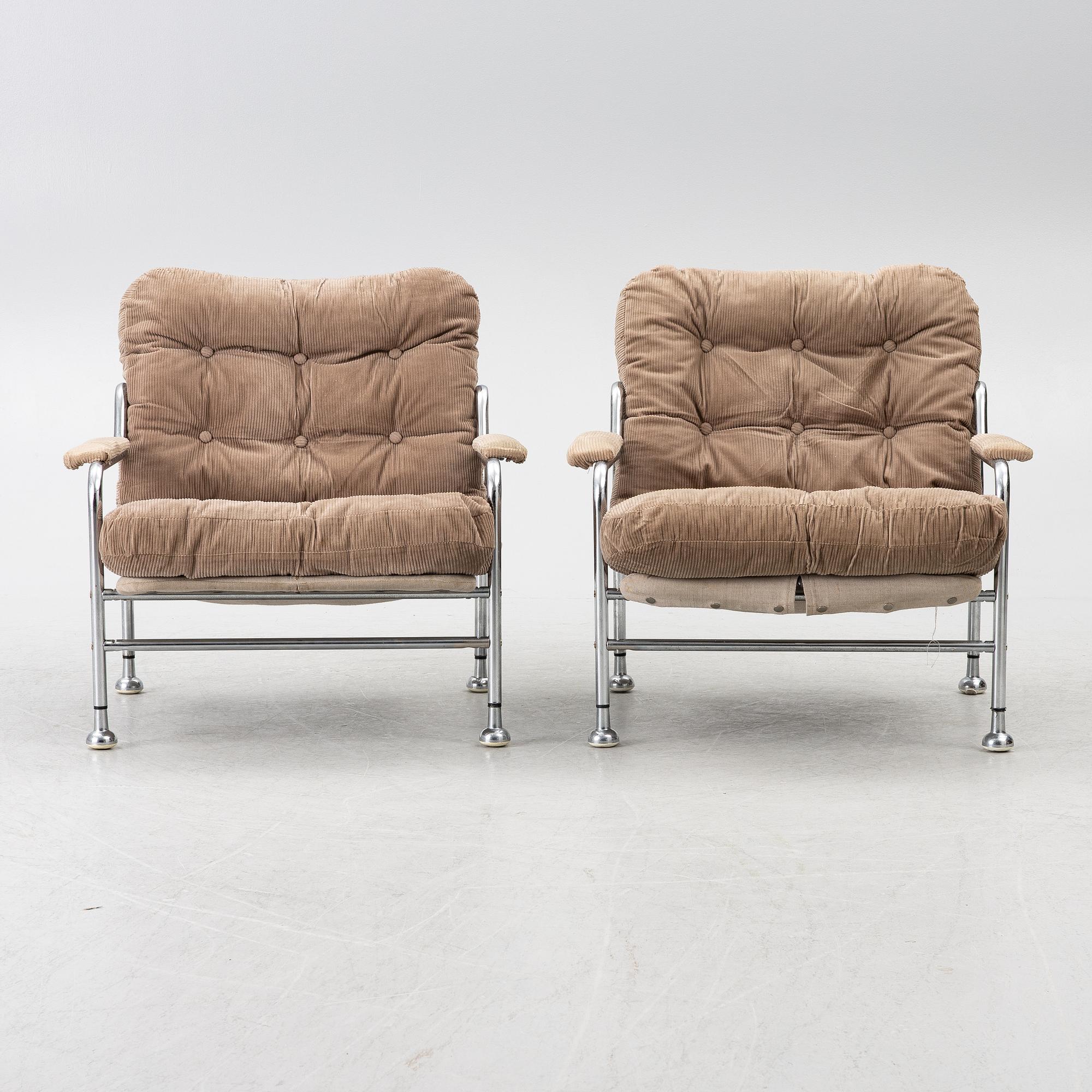 Jan-Eric Bengtsson,  a pair of "Häger" armchairs, IKEA, 1970s.