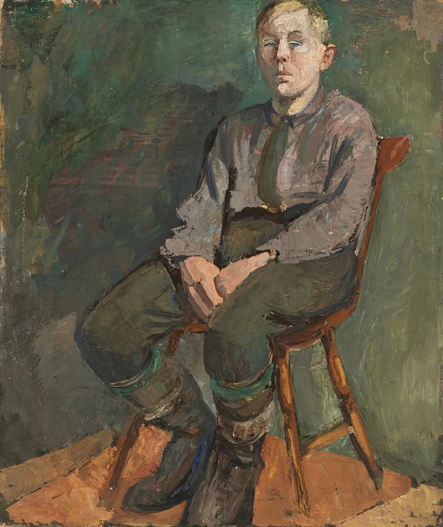 Maj Bring, Seated boy on chair.