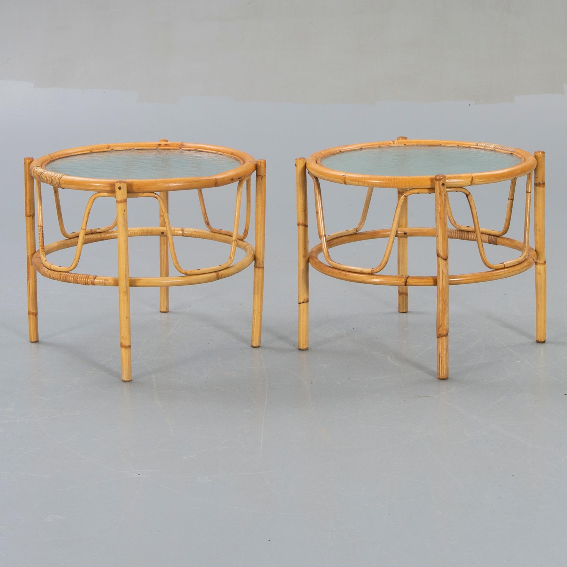 Sidobord, 2 st, 1950/60-tal.