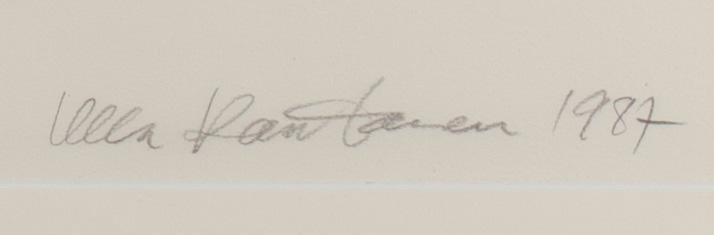 ULLA RANTANEN, litografi, signerad och daterad 1987, numrerad 70/100.