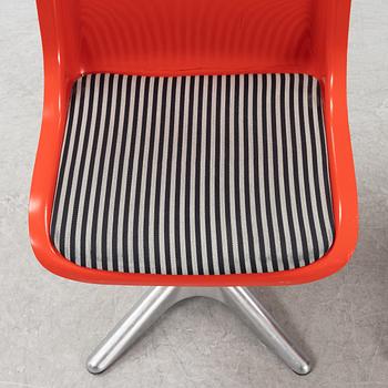 A set of six swivel chairs by Yrjö Kukkapuro for Haimi.