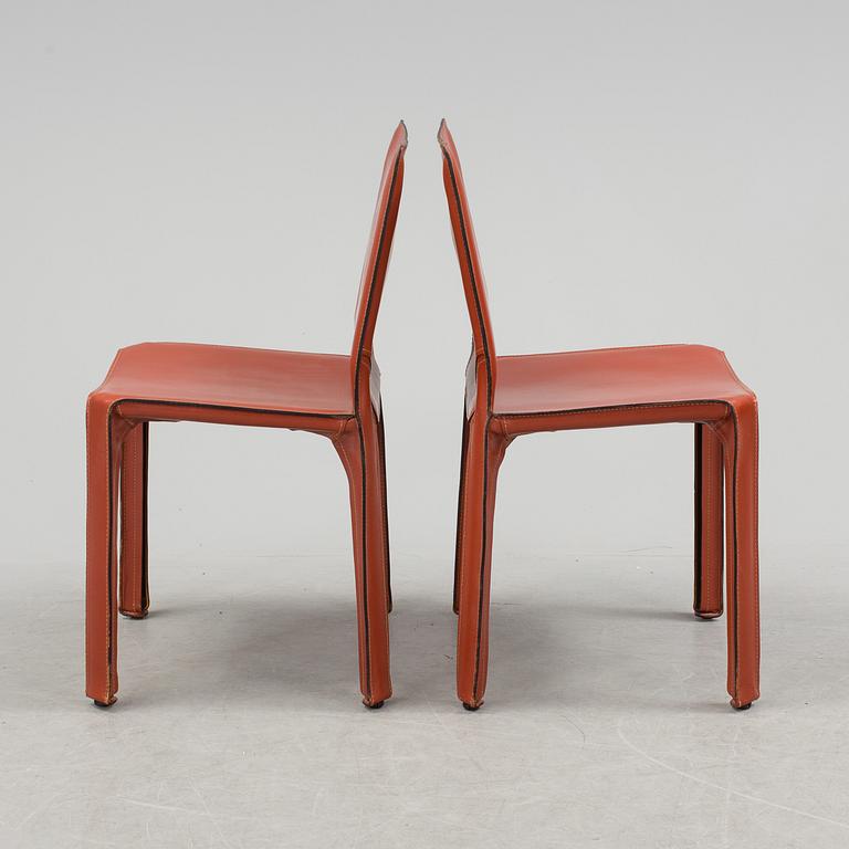 MARIO BELLINI, a set of 8 "412 CAB" chairs for Cassina.