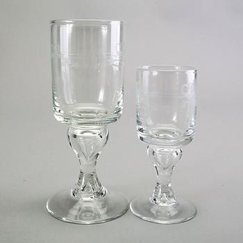 A 65 pcs "Antik" Reijmyre glass service later part of the 20th century.