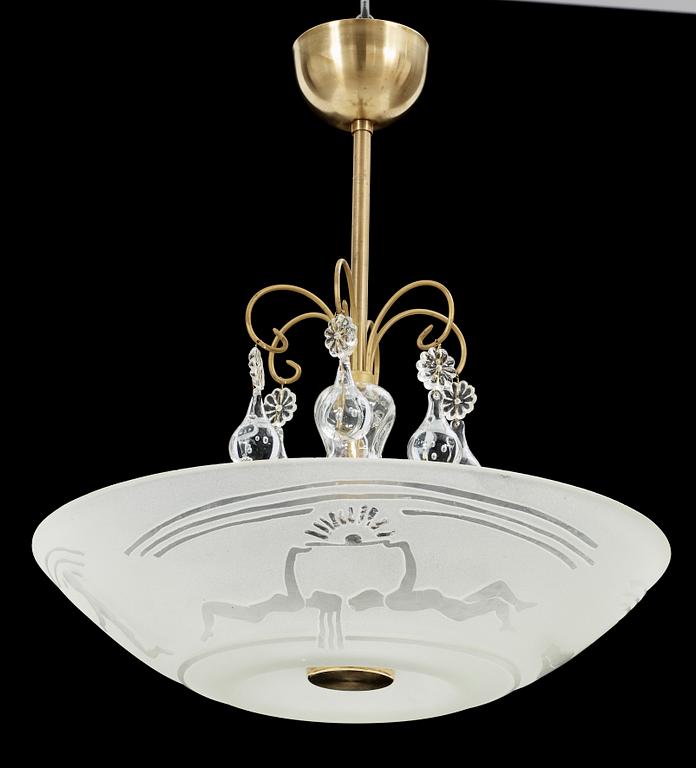 TAKLAMPA, trol. Böhlmarks, 1900-talets första hälft, h ca 45.