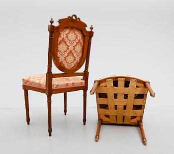 SALONGSMÖBEL, 3 delar, gustaviansk stil, 1900-talets första hälft.