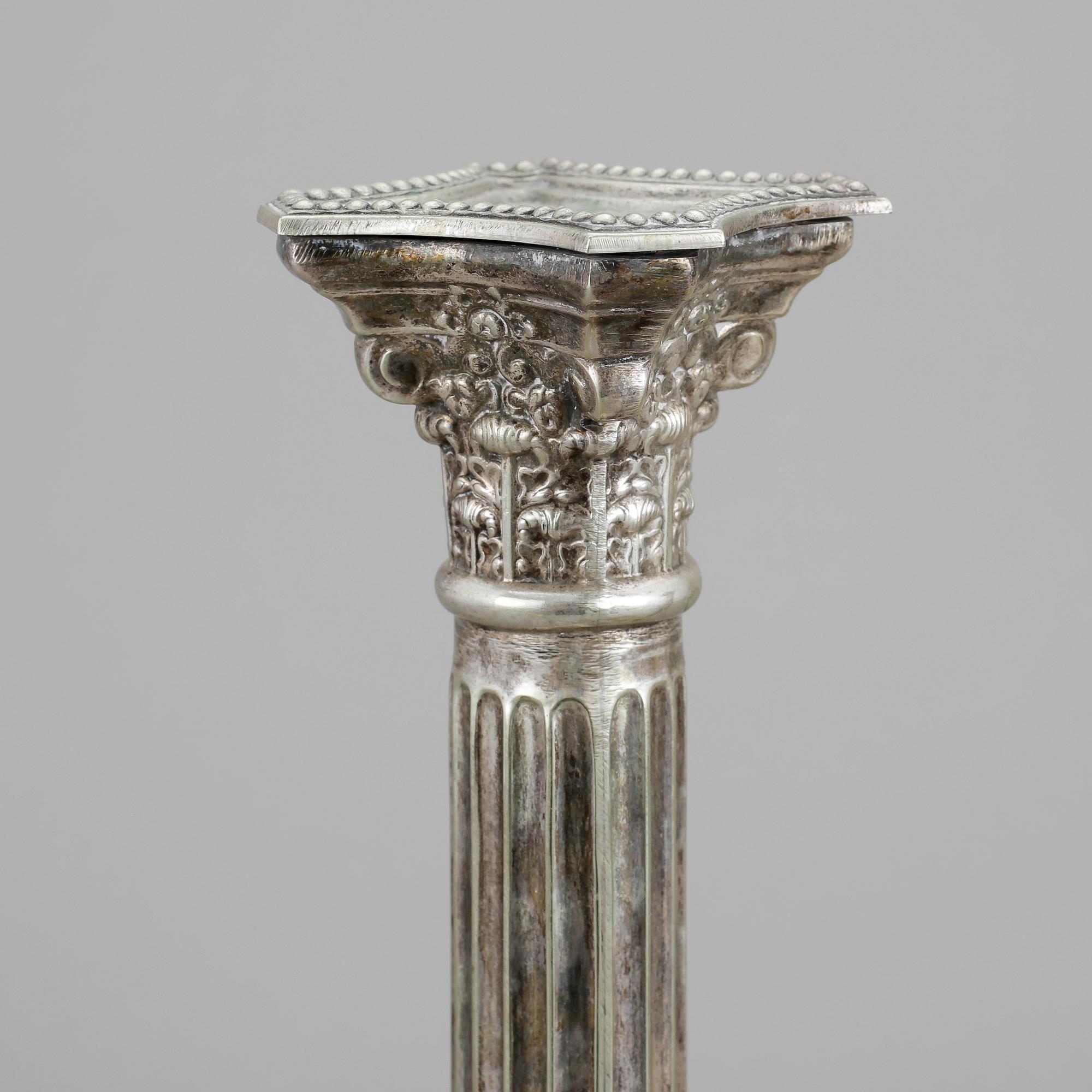 LJUSSTAKAR, ett par, pläter, 18/1900-tal.