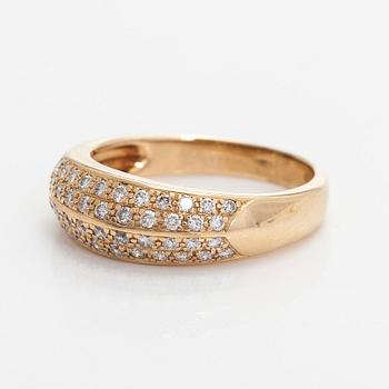 Ring, brilliant cut diamonds, 14K gold.