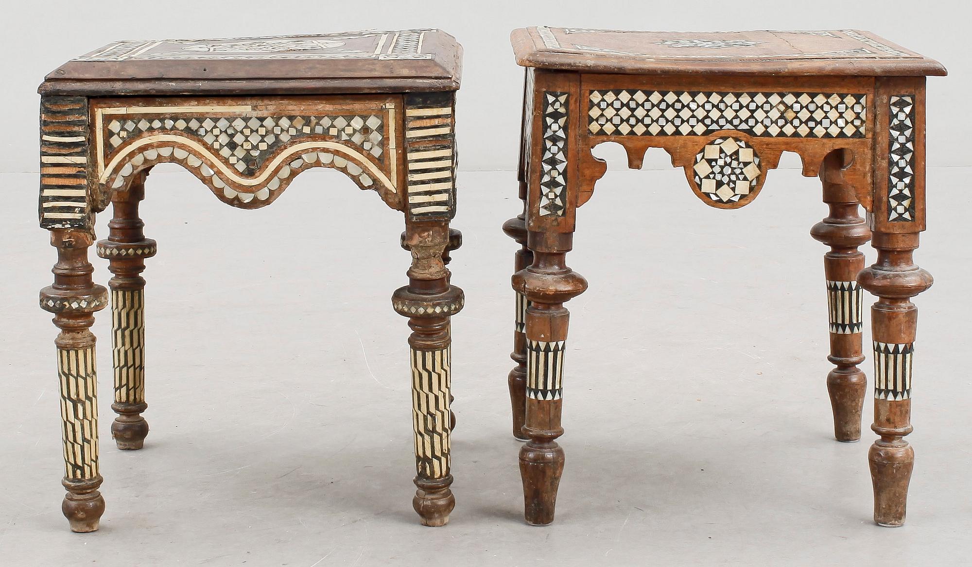 BORD, 2 st, enl uppg Damaskus, 1900-talets första hälft.