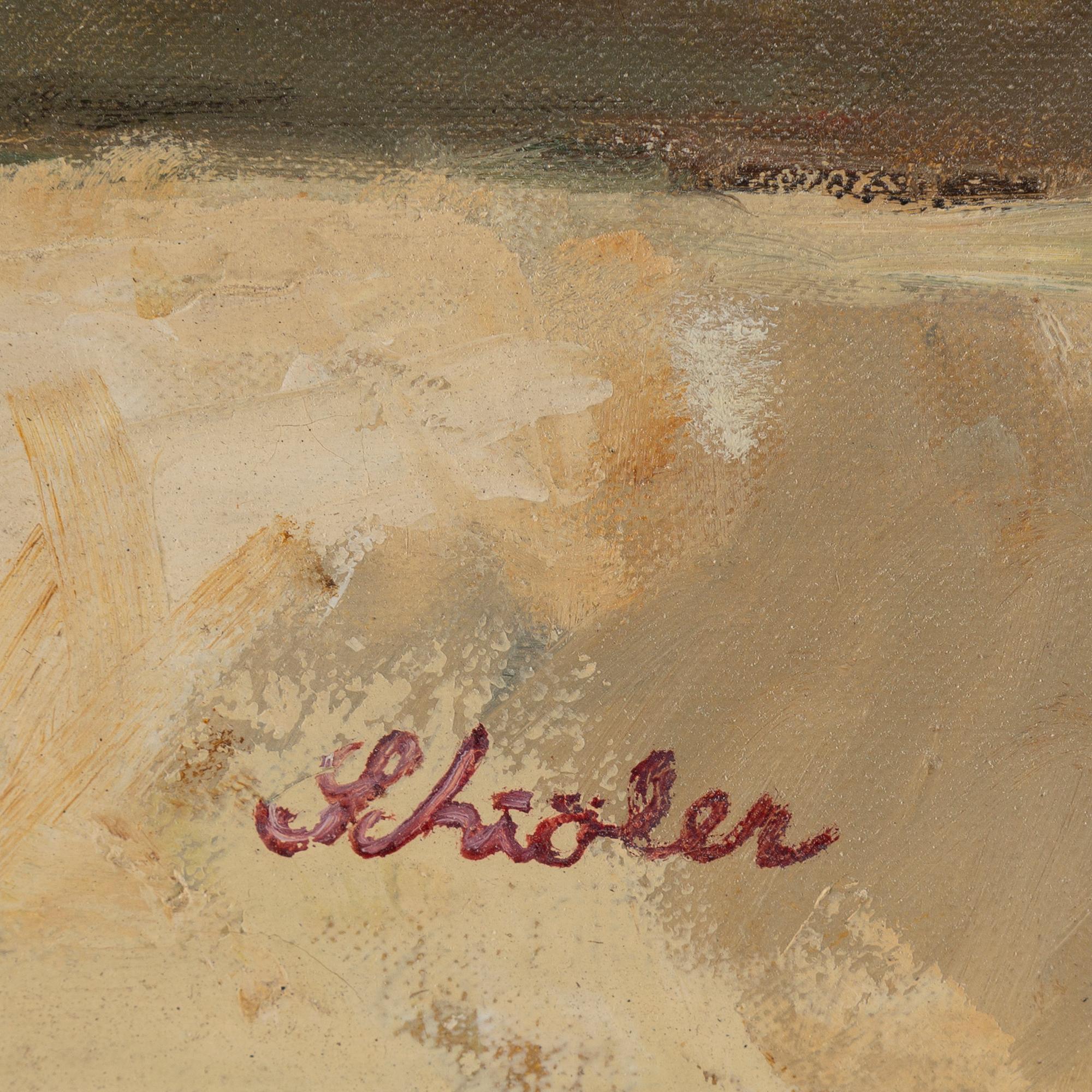 Inge Schiöler, oil on canvas, signed.