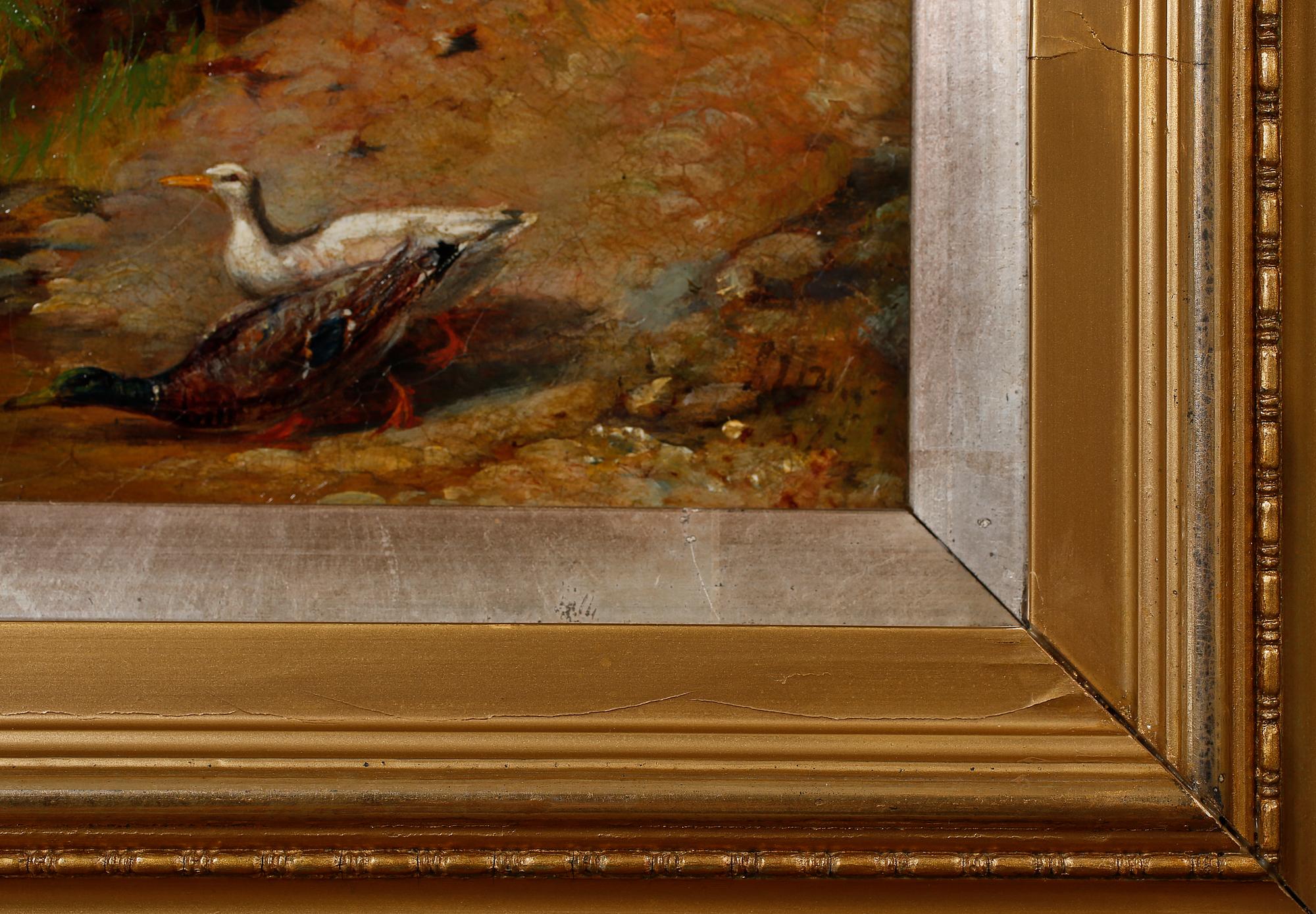 OIDENTIFIERAD ENGELSK KONSTNÄR, oljemålning, bär otydlig signatur och trolig datering -77?.