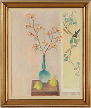 Einar Jolin, Still life with orchid.