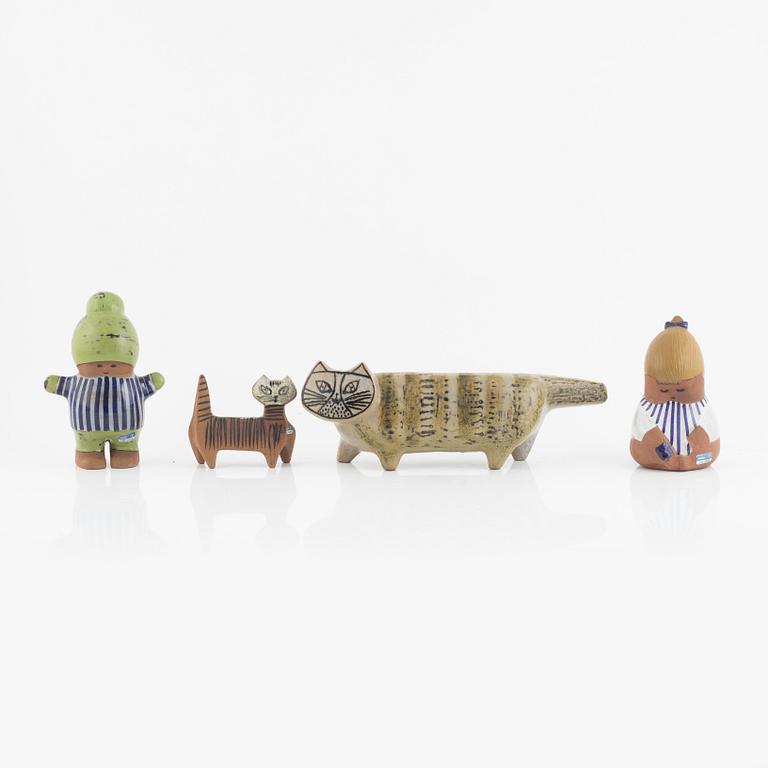Lisa Larson, Lisa Larson, figuriner, 4 st, stengods, Gustavsberg.