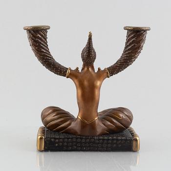 Erté, a "Fortune" sculpture/candleholder, numbered 87/395, 1987.