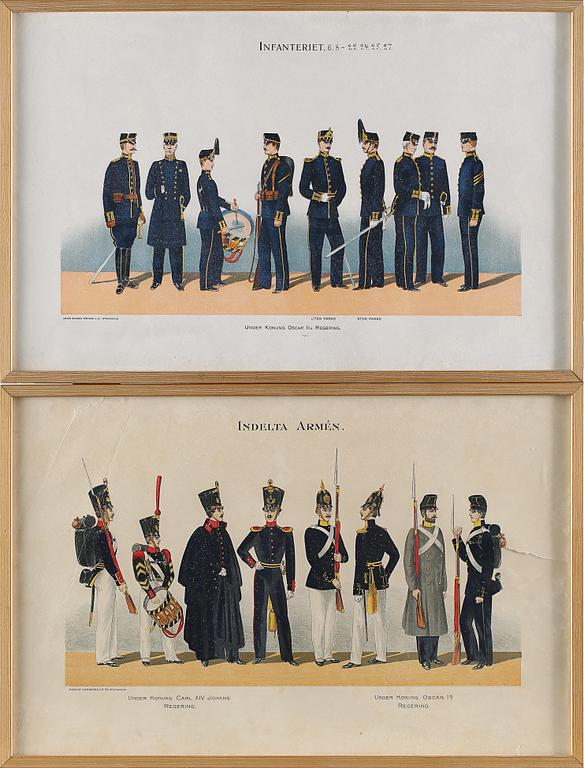AFFISCHER, 2 st, litografiska tryck, 1900-talets första hälft.