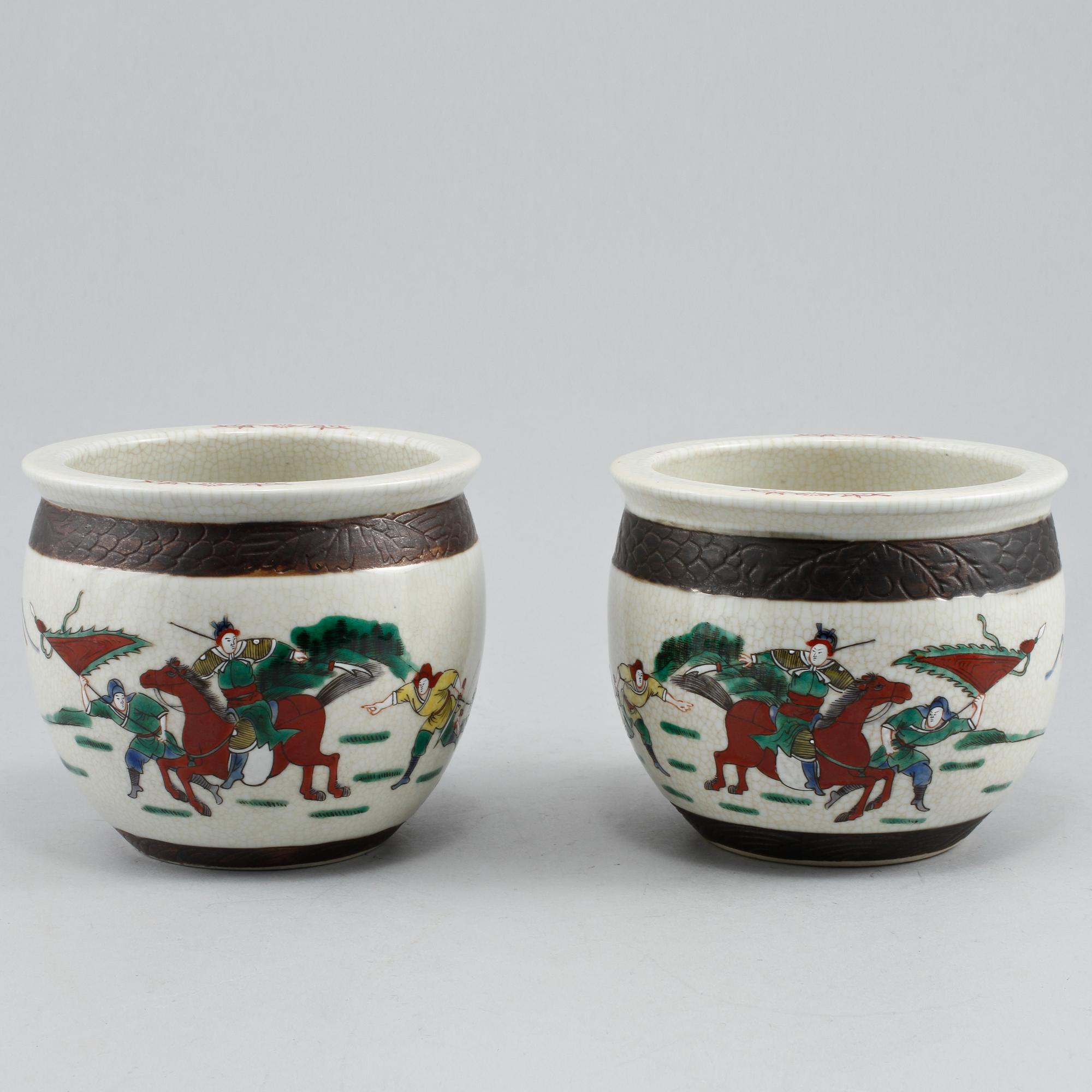 YTTERFODER, ett par, porslin, Kina, 1900-tal.