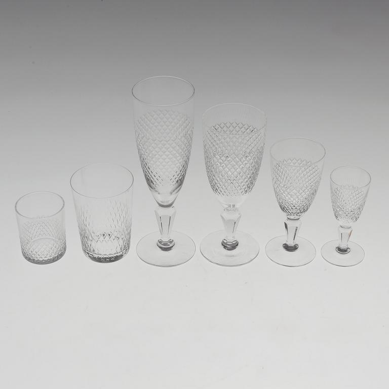VICKE LINDSTRAND, a set of 88 'Safir' glasses, Kosta.