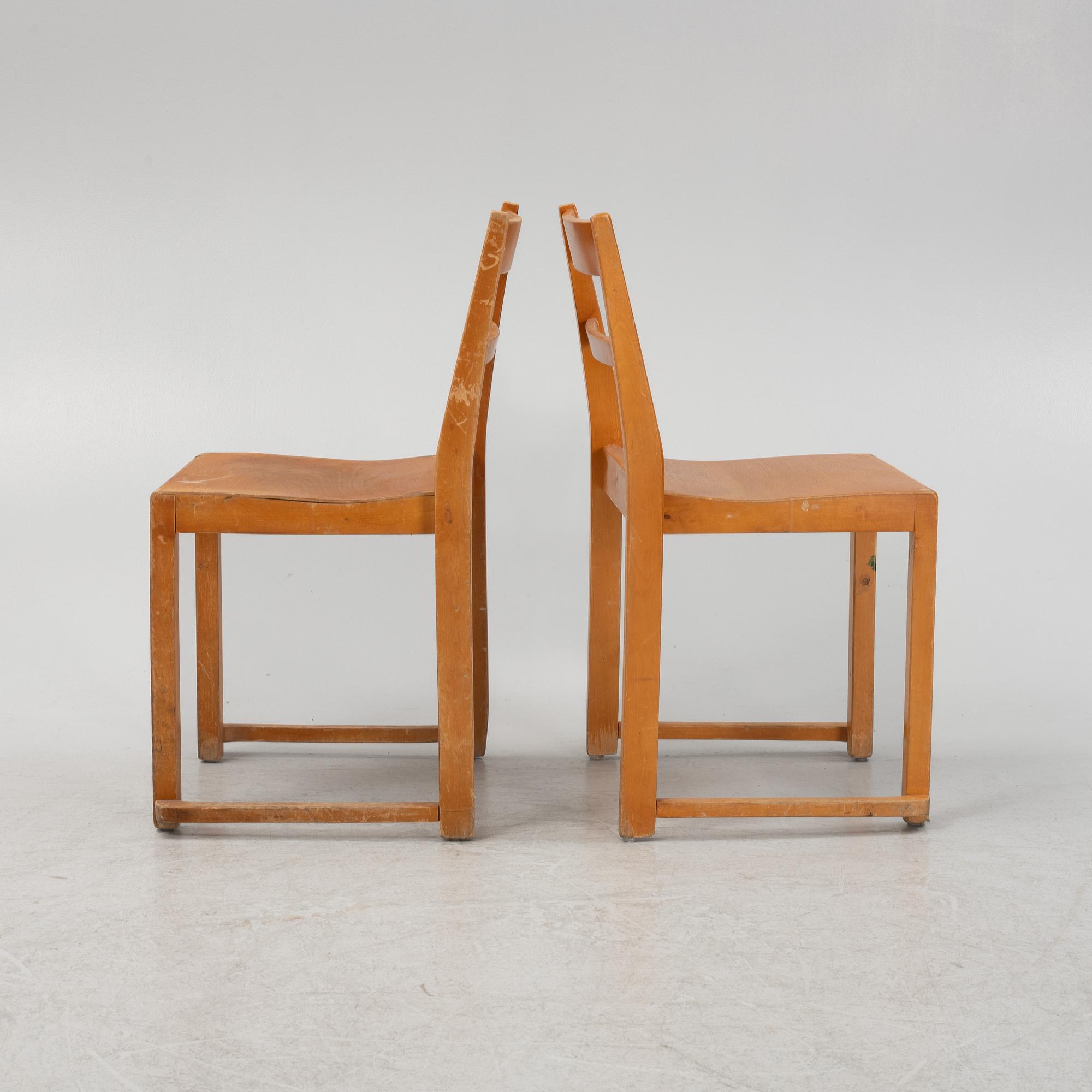 A set of six chairs, mid 20th Century.