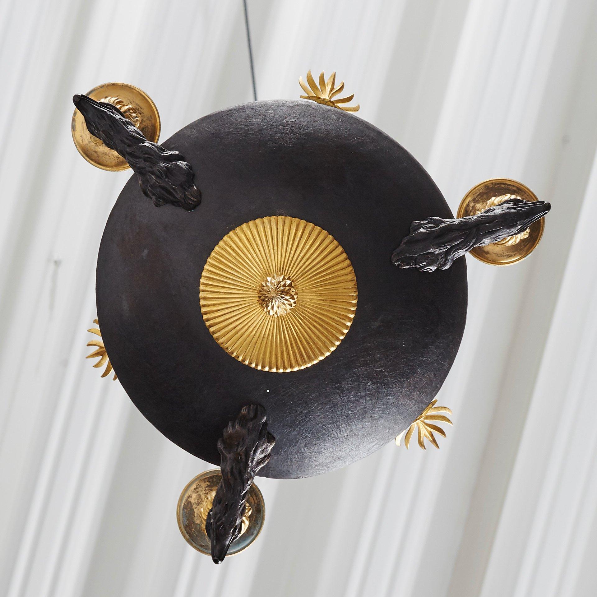 AMPEL, för tre ljus, svensk empire, 1800-talets början.