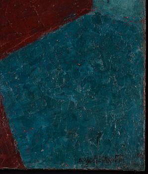 Serge Poliakoff, "Composition abstraite grenat et Bleu".