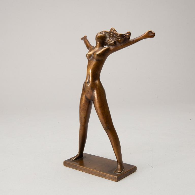 STIG BLOMBERG, skulptur Ystad brons 1936 patinerad brons.