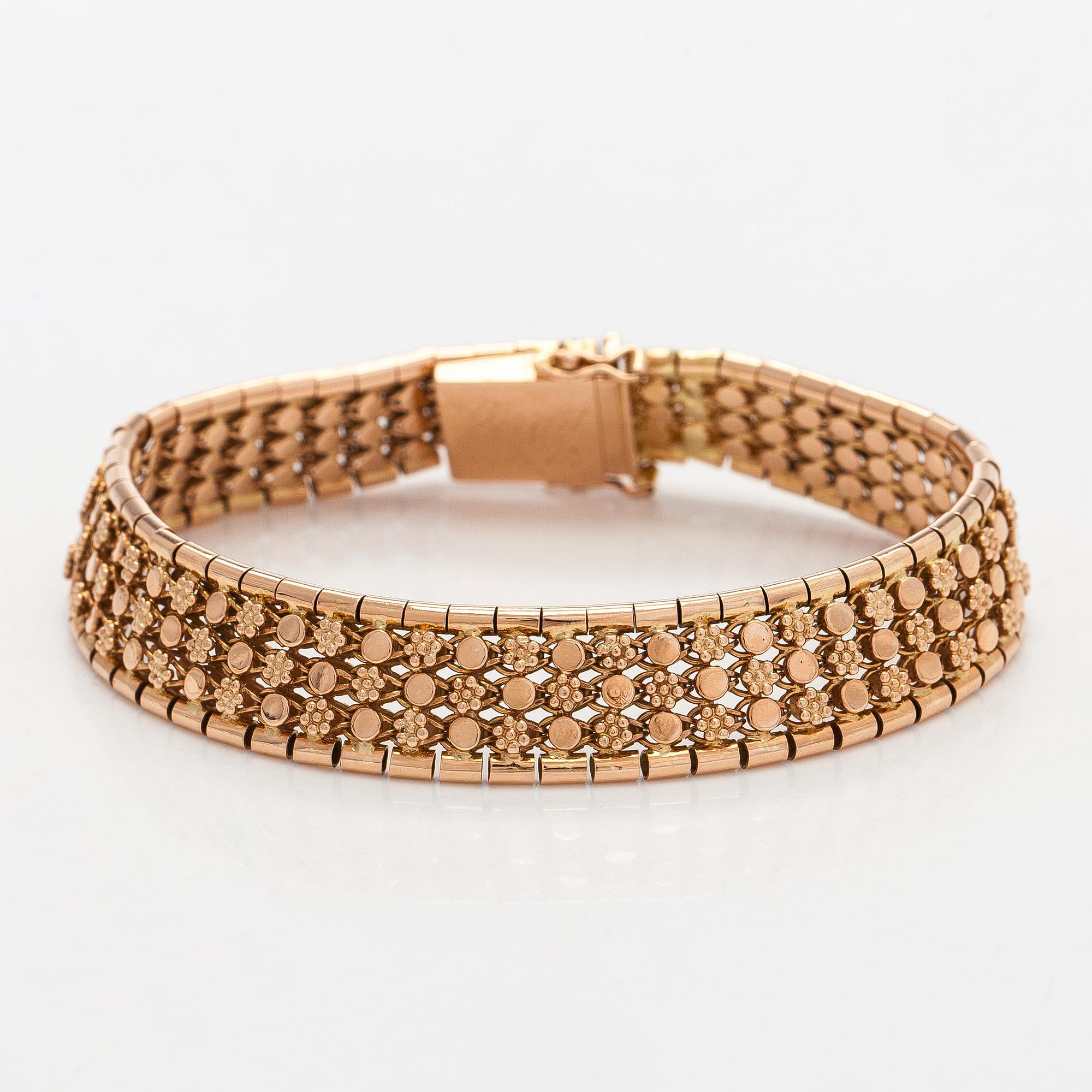 Bracelet, 14K gold, Aikala, Helsinki 1970.