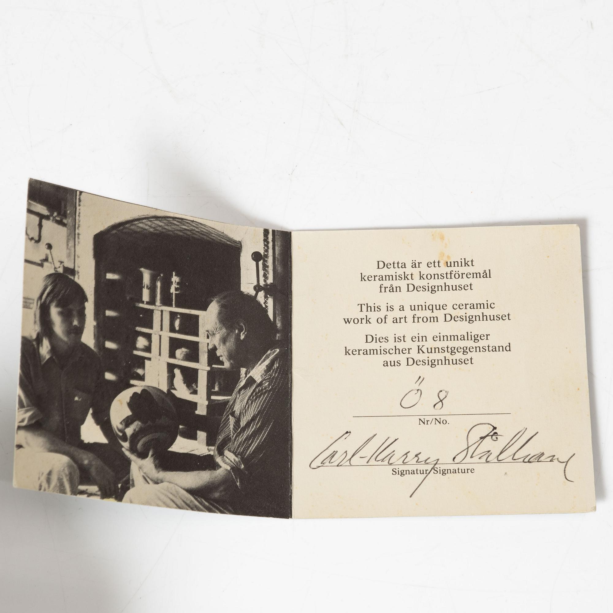 Carl-Harry Stålhane, two stoneware vases and a unique bowl, Designhuset, Lidköping.