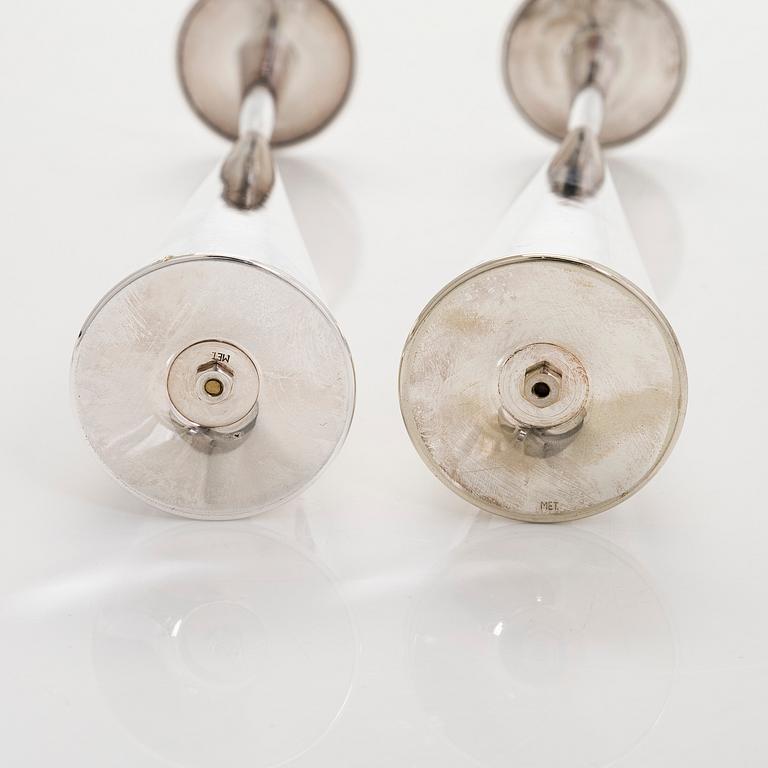 Tapio Wirkkala, A pair of silver candlesticks, TW 189, Kultakeskus, Hämeenlinna 1960.