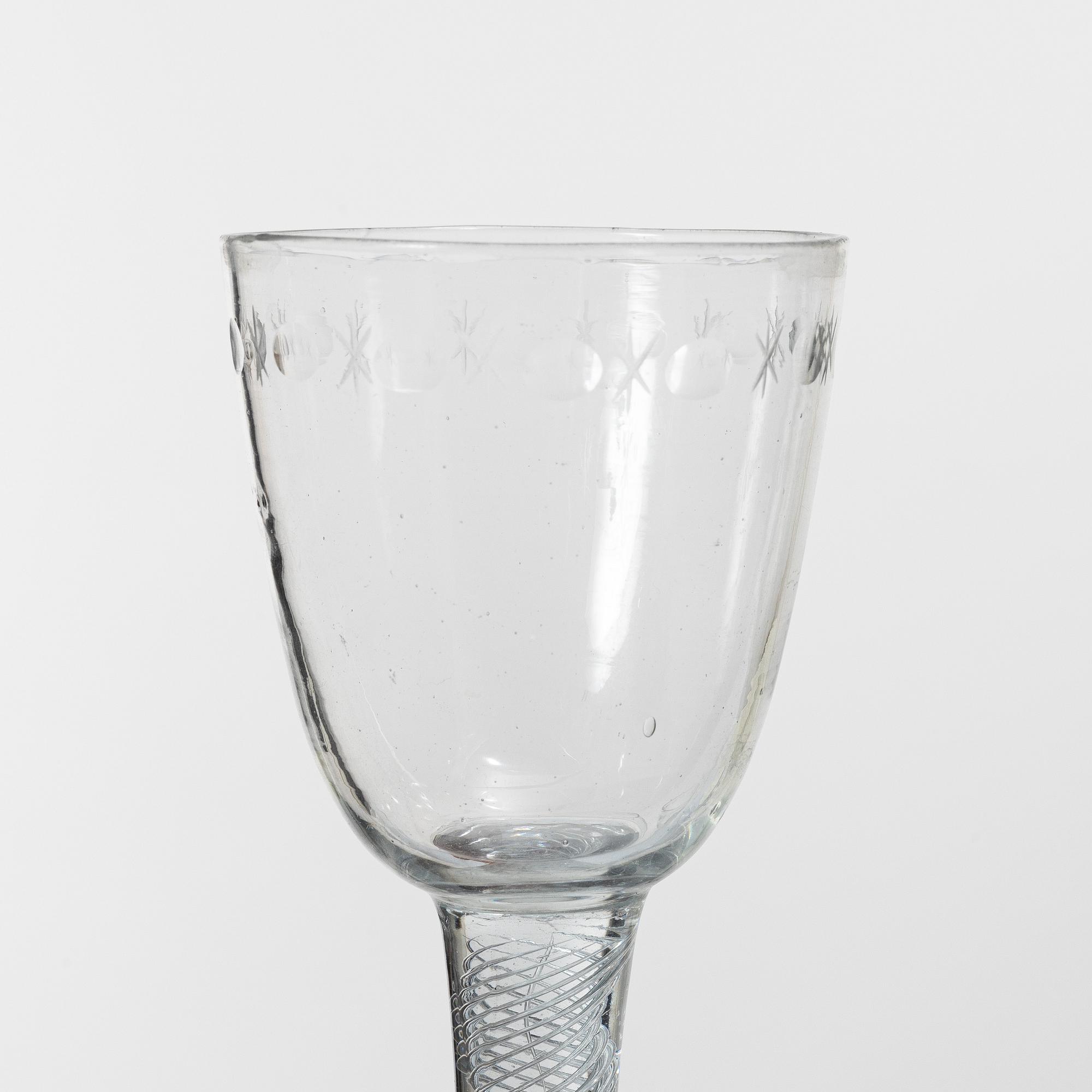 Wine glasses, 5 pcs, circa 1900.