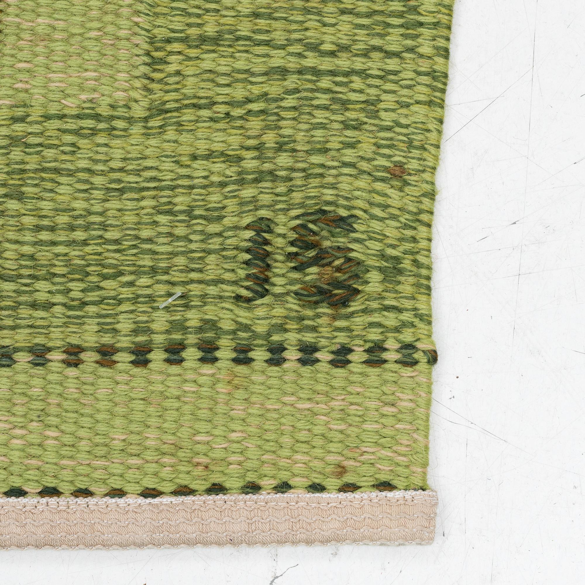 Ingegerd Silow, a carpet, 'Hardanger', flat weave c 234 x 167 cm, signed IS.