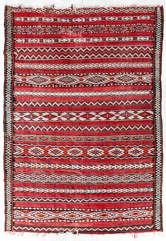 Rug, flat weave old/semi-antique, approx. 270x175 cm.