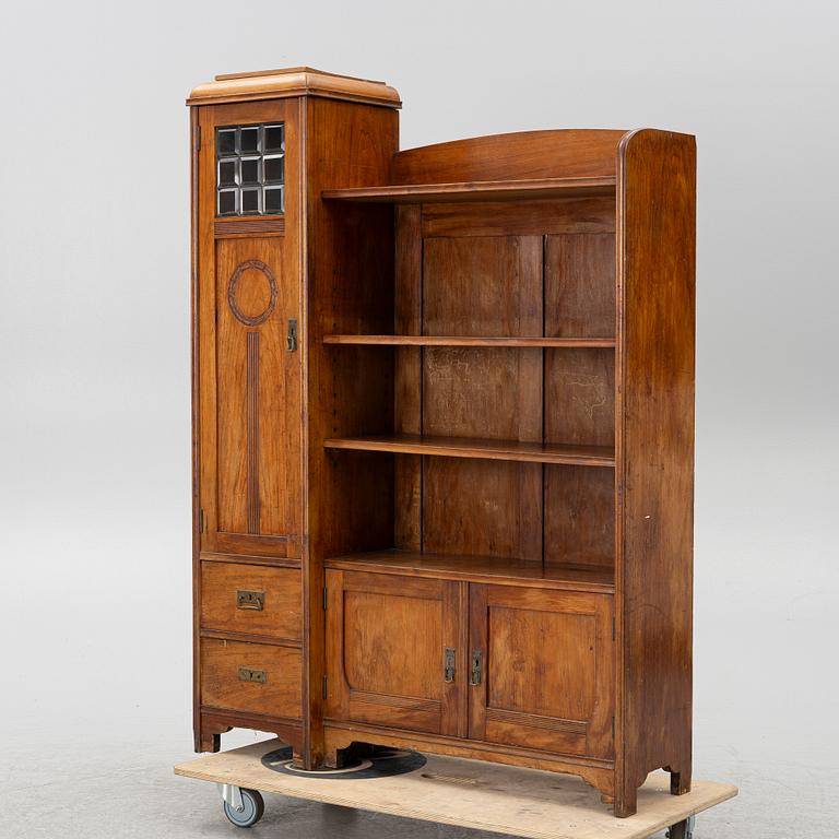 Bookcase, Art Nouveau, early 20th century.