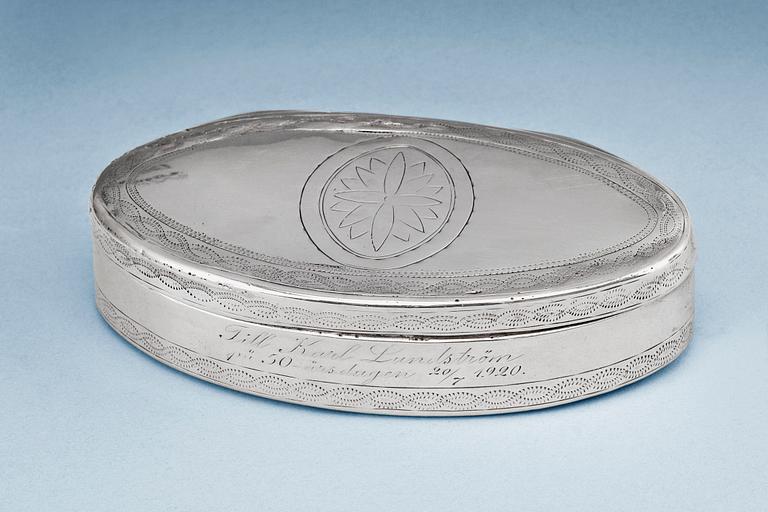 RASIA, hopeaa, Stefan Westerstråhle, 1804 Tukholma. Paino noin 98 g.